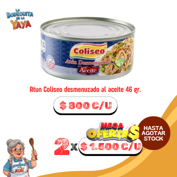 Atun Coliseo desmenuzado al aceite 46 gr.