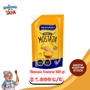 Mostaza Traverso 500 gr.