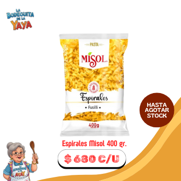 Espirales Misol 400 gr.