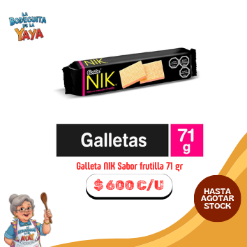 Galleta NIK Sabor frutilla 71 gr