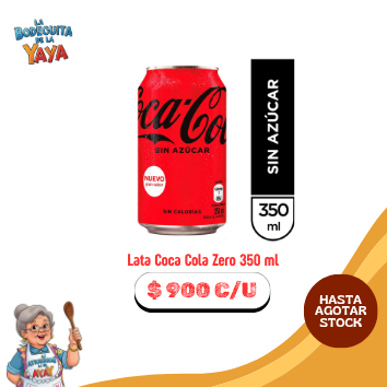 Lata Coca Cola Zero 350 ml