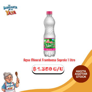 Agua Mineral Frambuesa Soprole 1 litro